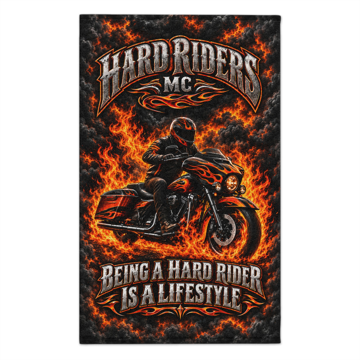 Hard Riders Rally Towel – “Being a Hard Rider Is a Lifestyle” 11x18