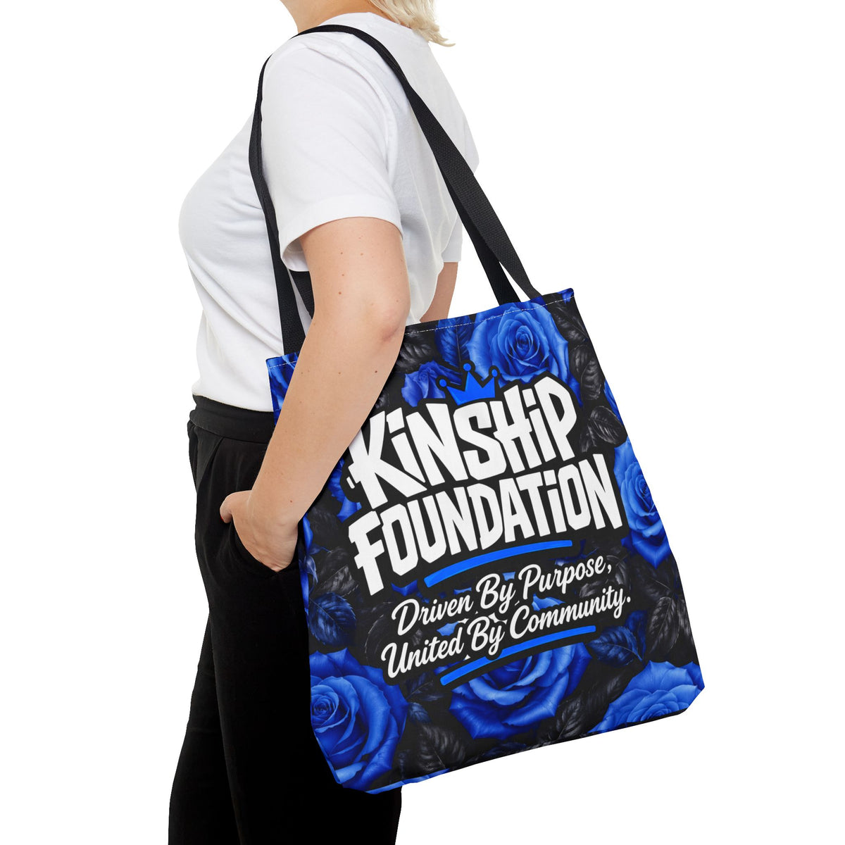 Kinship Foundation Tote Bag — Blue Rose Community Charity Tote