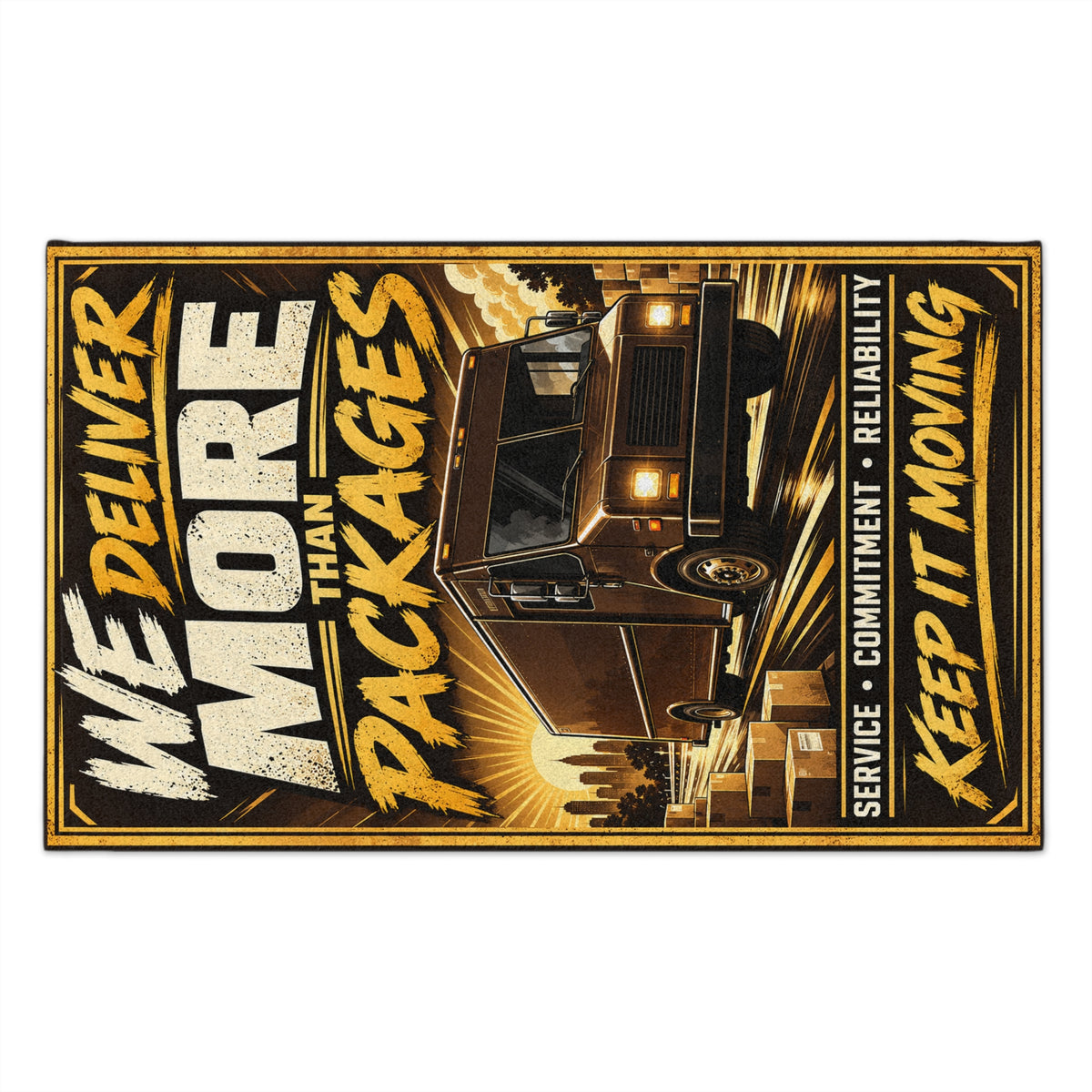 Delivery Driver Rally Towel — "We Deliver More Than Packages" 11x18