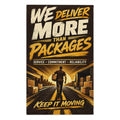 Rally Towel - “We Deliver More Than Packages” Motivational Delivery Driver Towel (11x18)