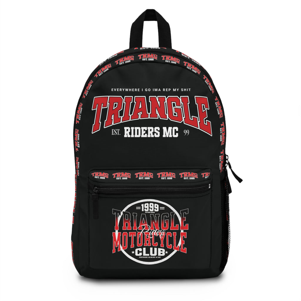 Triangle Riders MC Backpack - Stylish Motorcycle Club Bag, Perfect for Biker Gangs, Riding Events, and Everyday Use