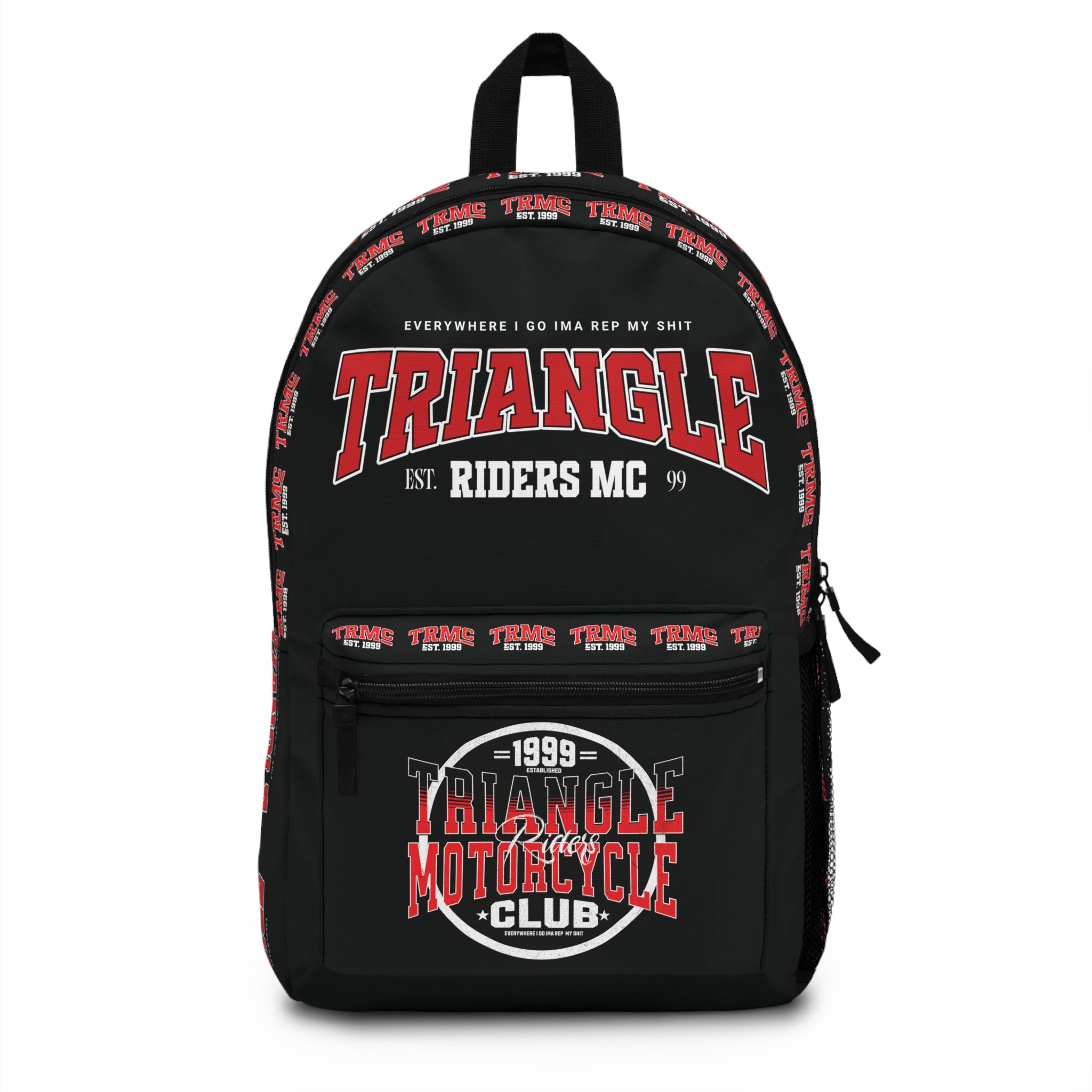 Triangle Riders MC Backpack - Stylish Motorcycle Club Bag, Perfect for Biker Gangs, Riding Events, and Everyday Use