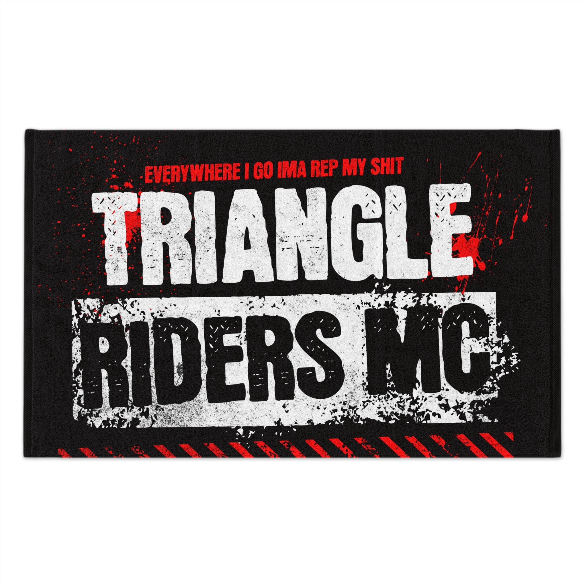 Triangle Rider MC Rally Towel | Biker Towel | Perfect for Motorcycle Events, Gift for Riders, Outdoor Activities, Sports Towels