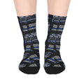"Driven by Purpose" Blue & Black Crew Socks