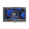 Blue Rose Kinship Business Card Holder — 'Kinship on Wheels' Metal Case