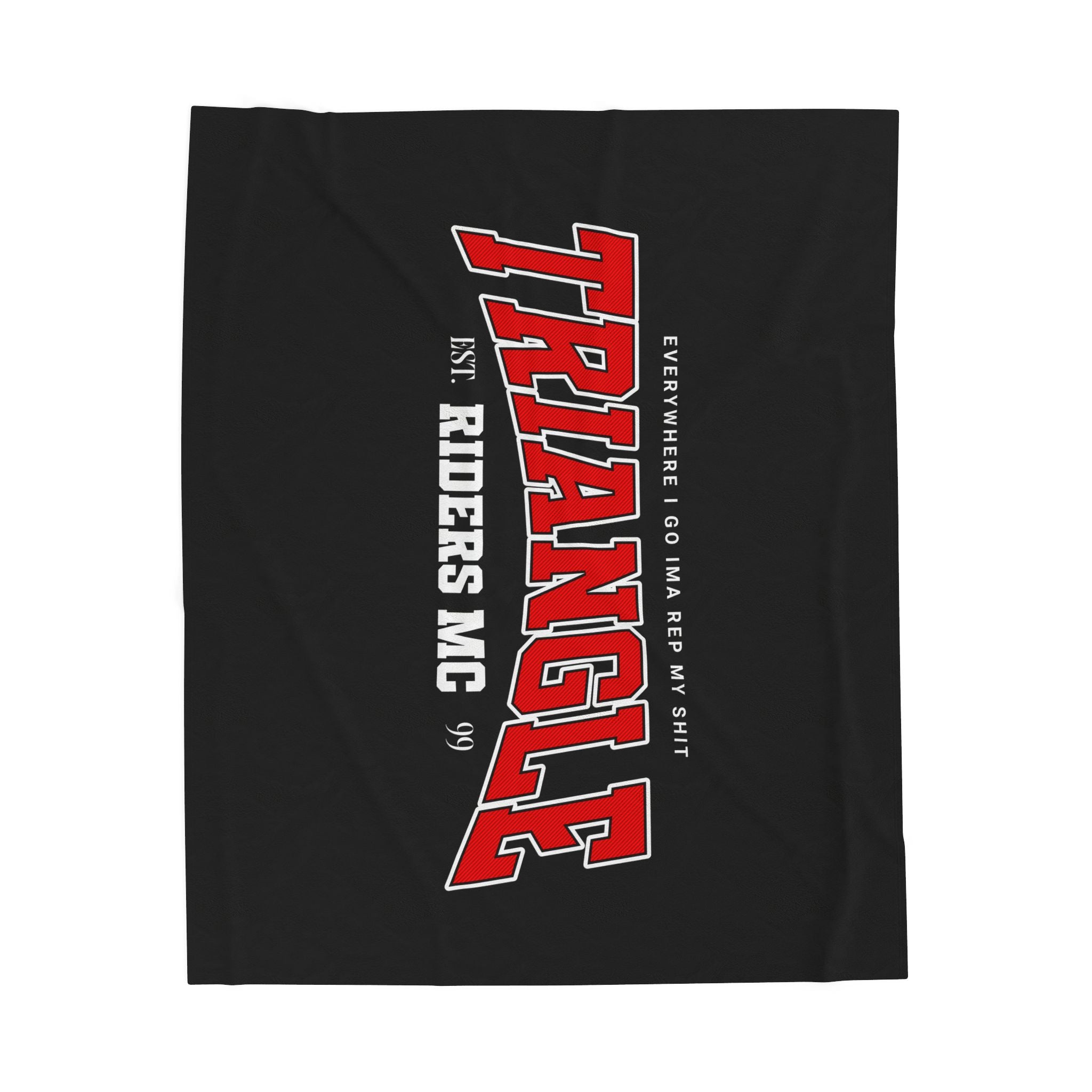 Triangular Riders Velveteen Plush Blanket - Cozy Throw for Motorcycle Enthusiasts, Gift for Bikers, Home Decor