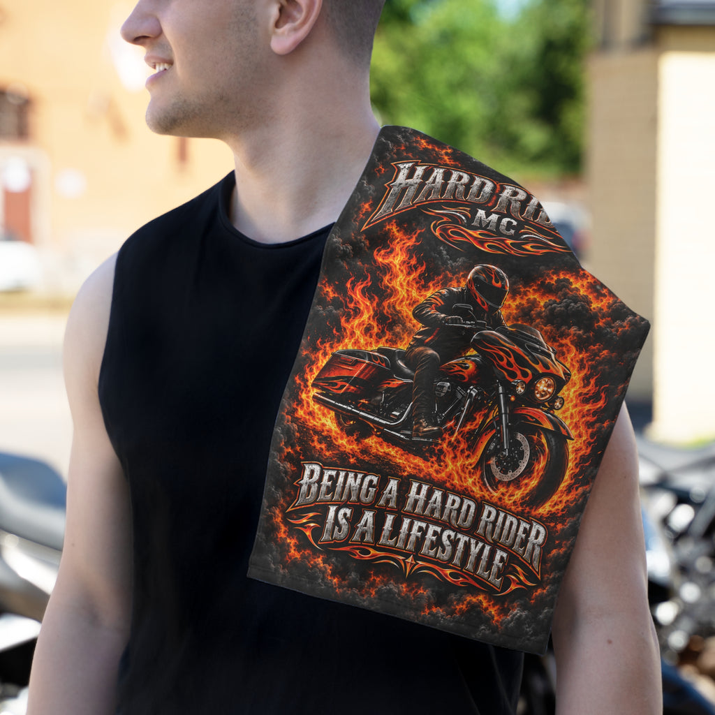 Hard Riders Rally Towel – “Being a Hard Rider Is a Lifestyle” 11x18