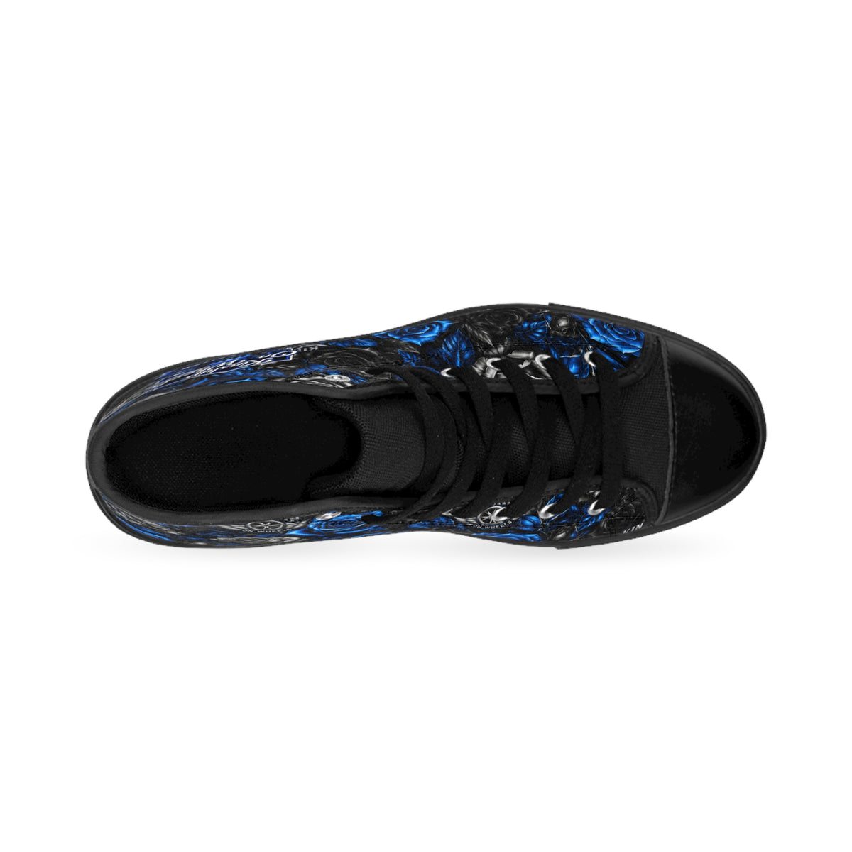 Kinship On Wheels Blue Rose High-Top Sneakers — Men's Classic Canvas Shoes