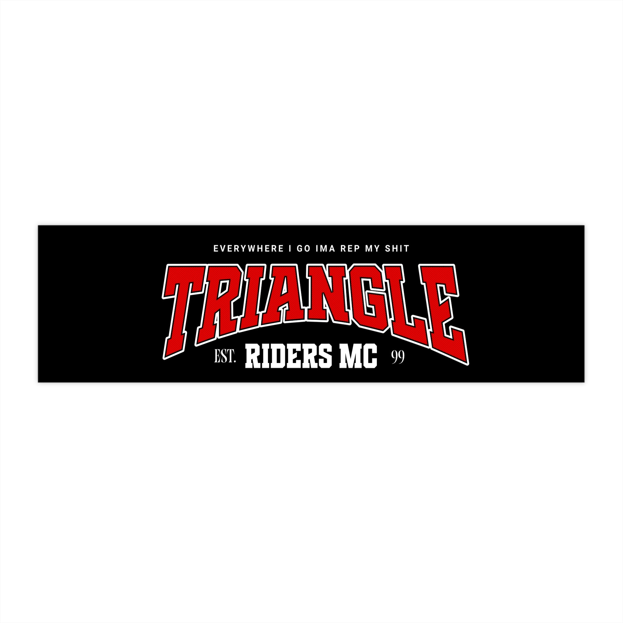 Custom Triangle Riders MC Bumper Sticker, Motorcycle Decor, Car Accessories, Gift for Bikers, Personalized Vehicle Stickers
