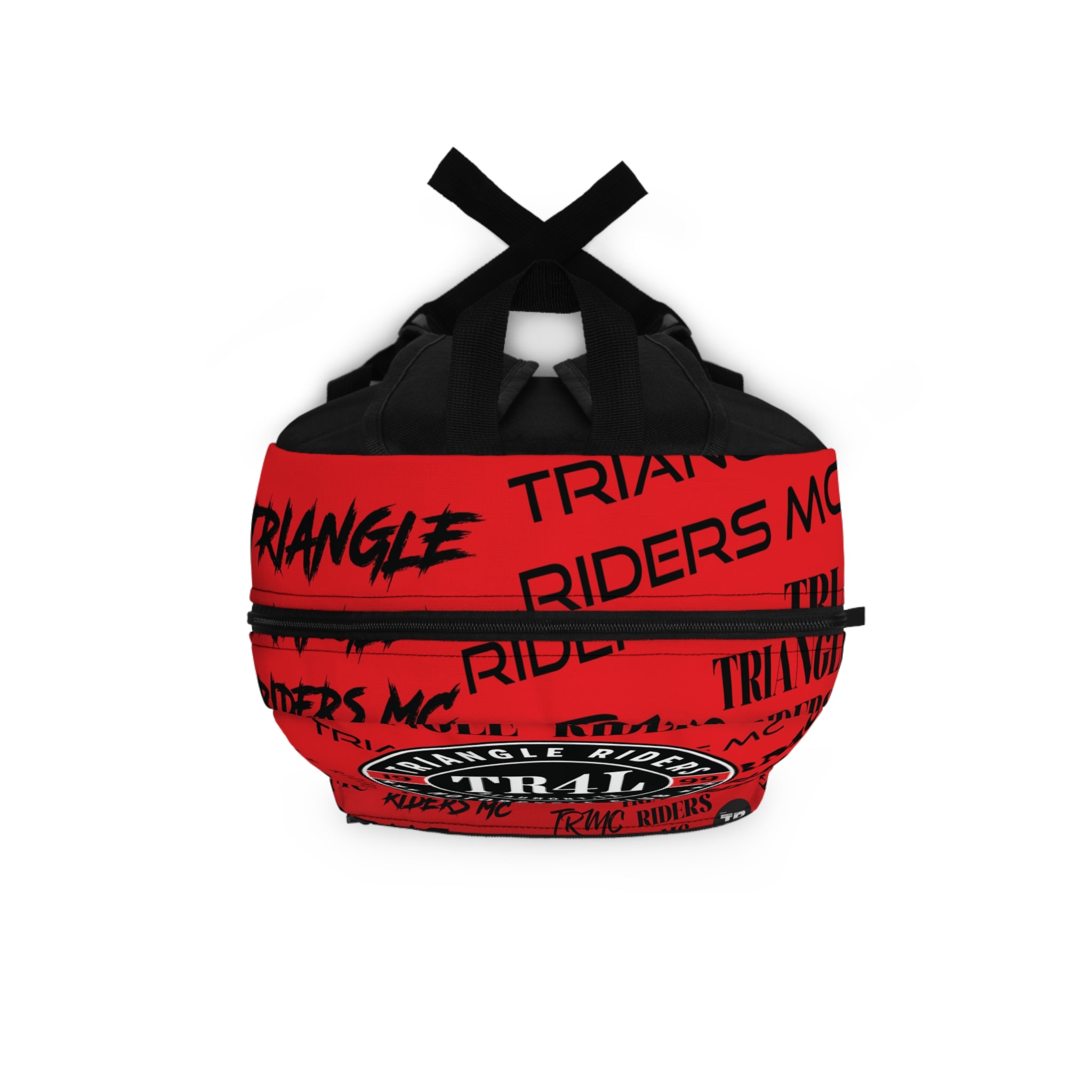 Bold Red Motorcycle Club Backpack, Trendy Daypack for Riders, Perfect for School, Travel, Events, and Outdoor Adventures