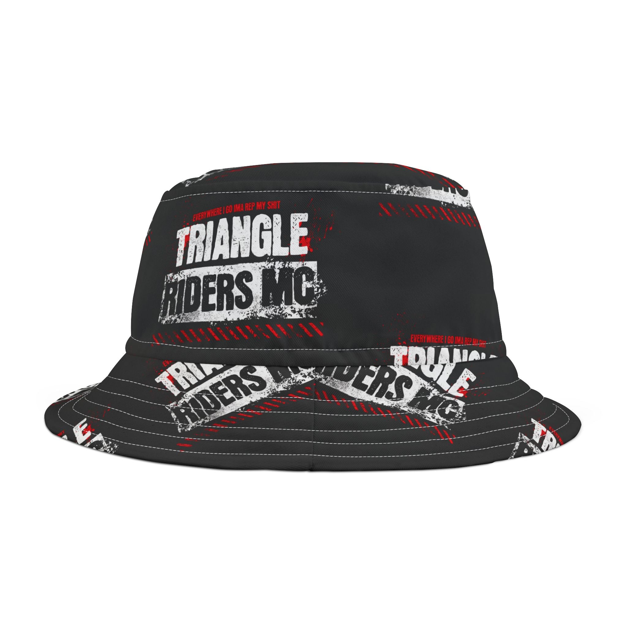 Custom Triangle Riders Bucket Hat, Urban Style Hat, Casual Outdoor Accessory, Unique Gift for Bikers, Festival Wear, Summer Fashion