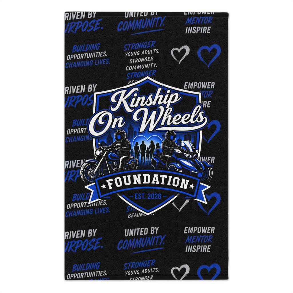 Kinship On Wheels Foundation Rally Towel — 11x18 Charity Motorcycle Support Towel