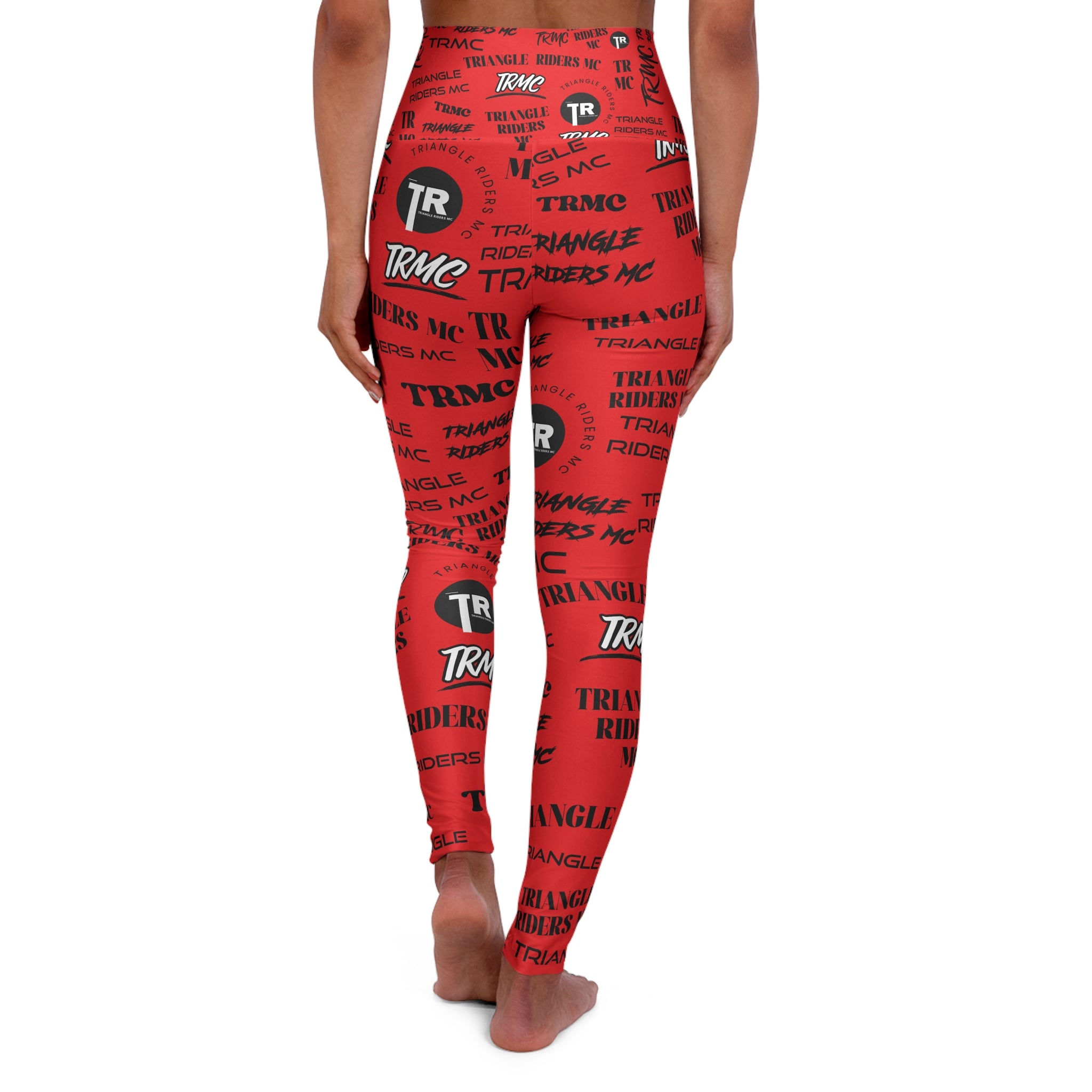 High Waisted Yoga Leggings with Bold Design, Fitness Apparel, Yoga Pants, Activewear, Gift for Yogis, Gym Wear