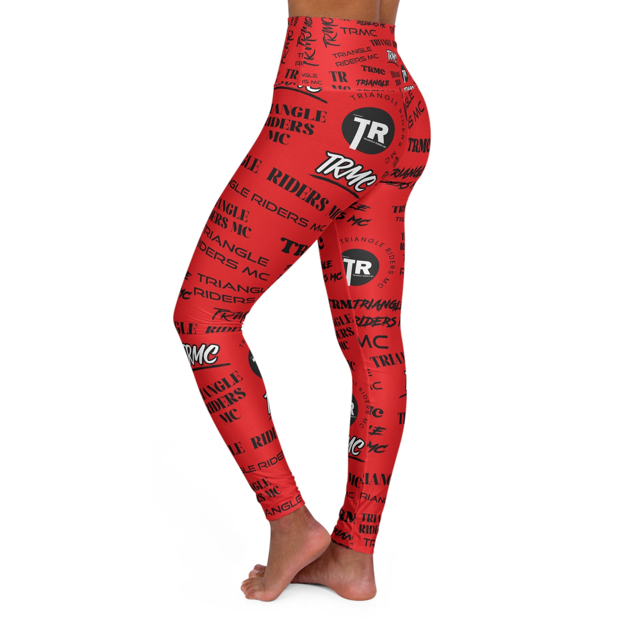 High Waisted Yoga Leggings with Bold Design, Fitness Apparel, Yoga Pants, Activewear, Gift for Yogis, Gym Wear