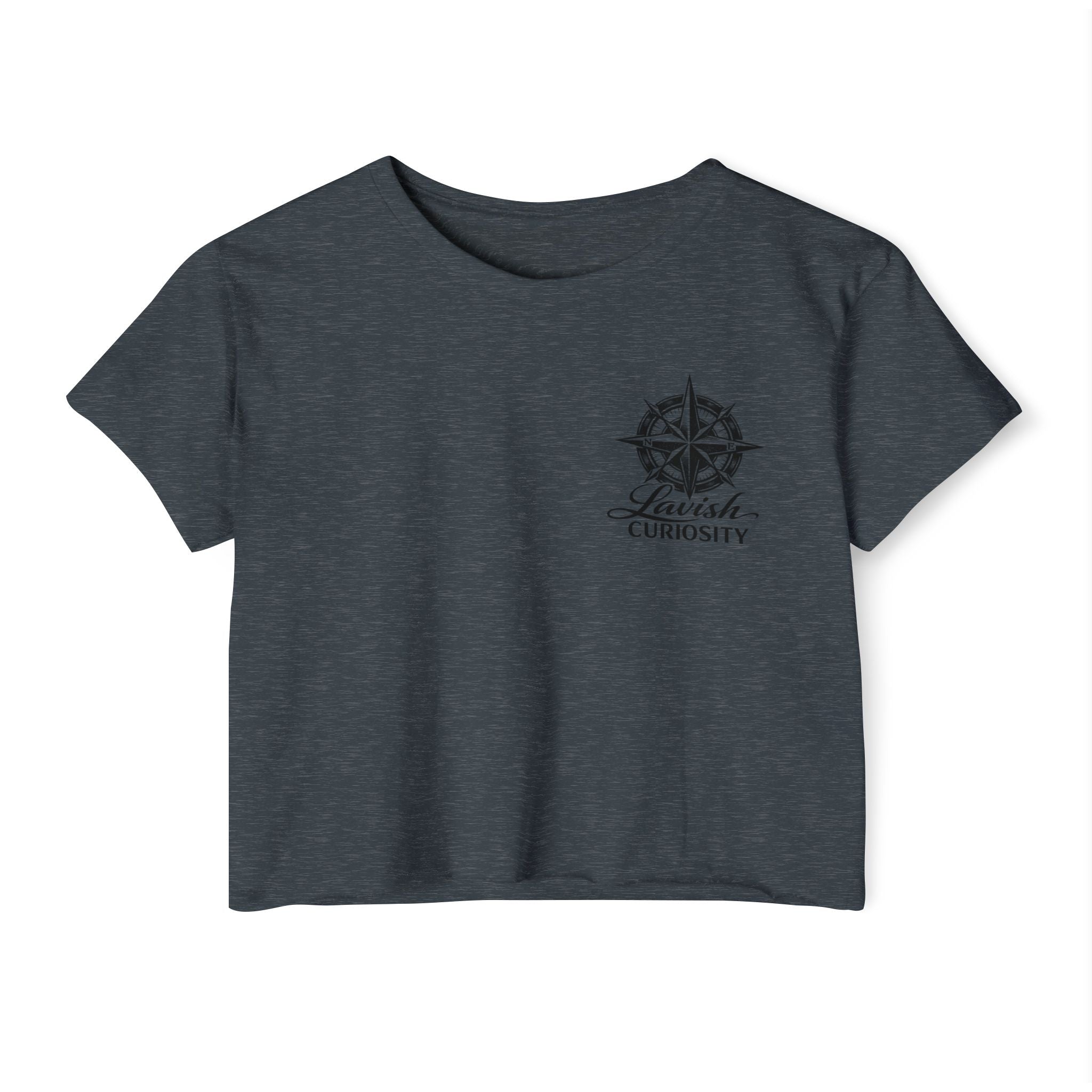 Lavish Curiosity Crop Top — 'Explore Beyond' Festival Women's Graphic Tee