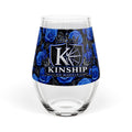 Kinship On Wheels Blue Rose Stemless Wine Glass (11.75 oz)