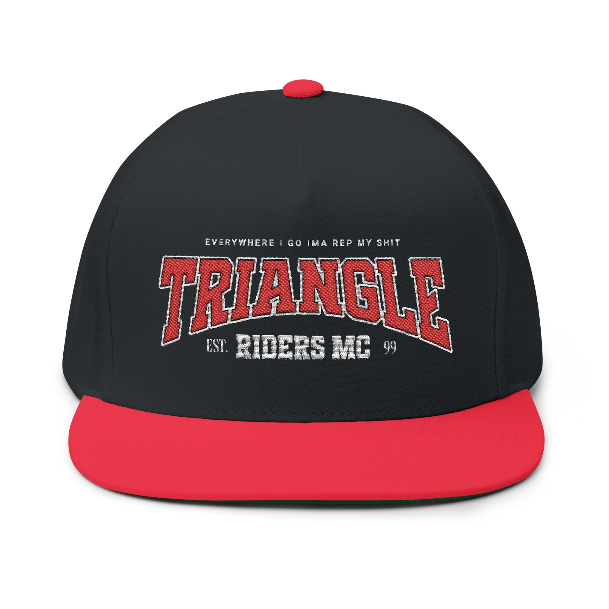 Triangle Riders Embroidered Flat Bill Cap