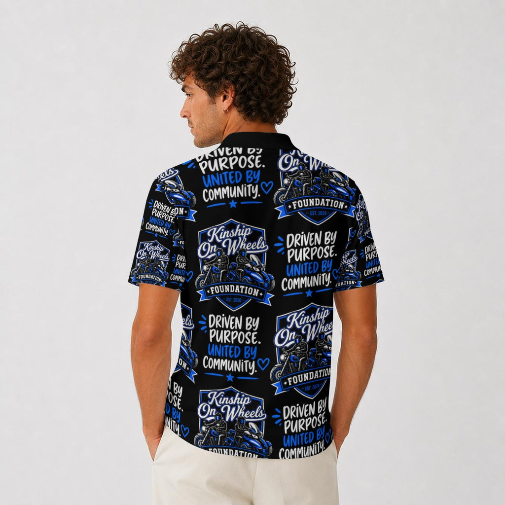 All-Over Print Men's Heavyweight Polyester Polo Shirt|210GSM
