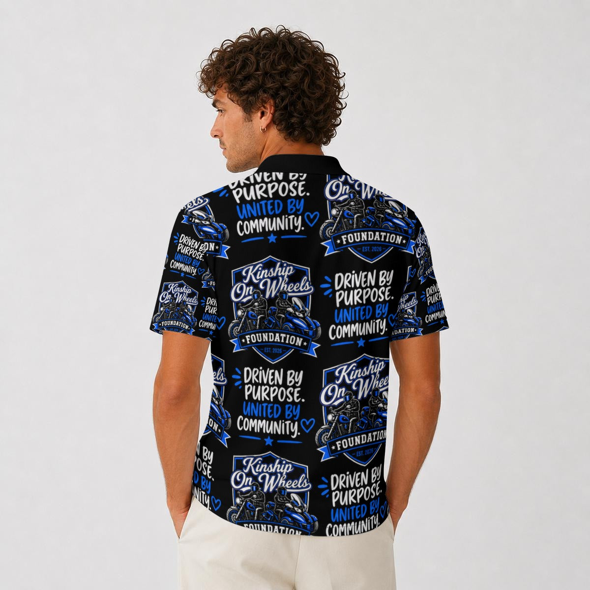 All-Over Print Men's Heavyweight Polyester Polo Shirt|210GSM