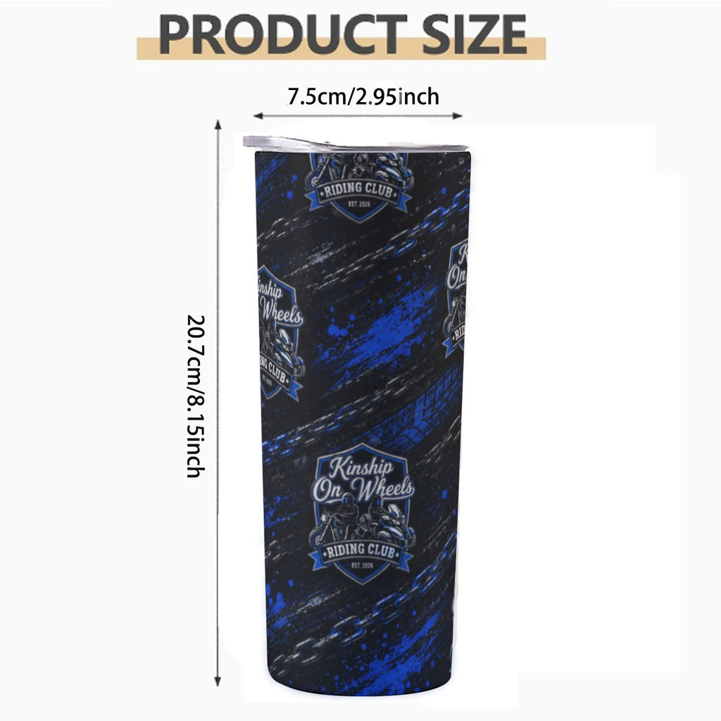 Custom 20OZ Straight Cup With Sliding Lid Printed in USA