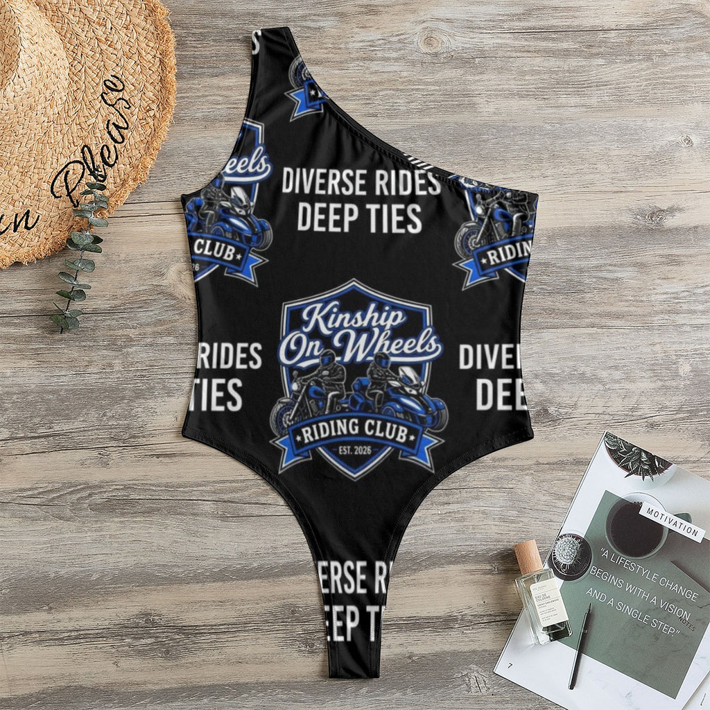 All-Over Print Women's One-Shoulder Bodysuit