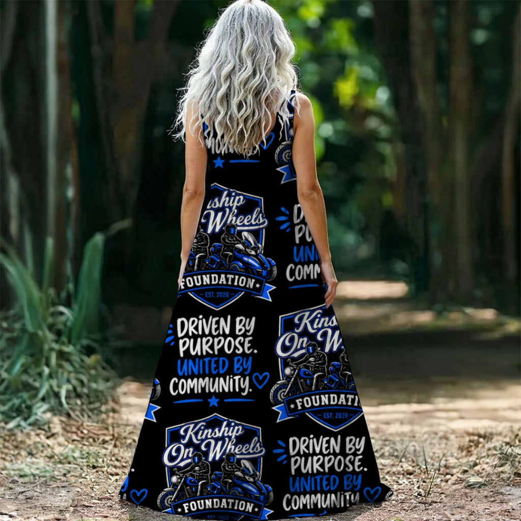 All-Over Print Women’s Sleeveless Maxi Dress