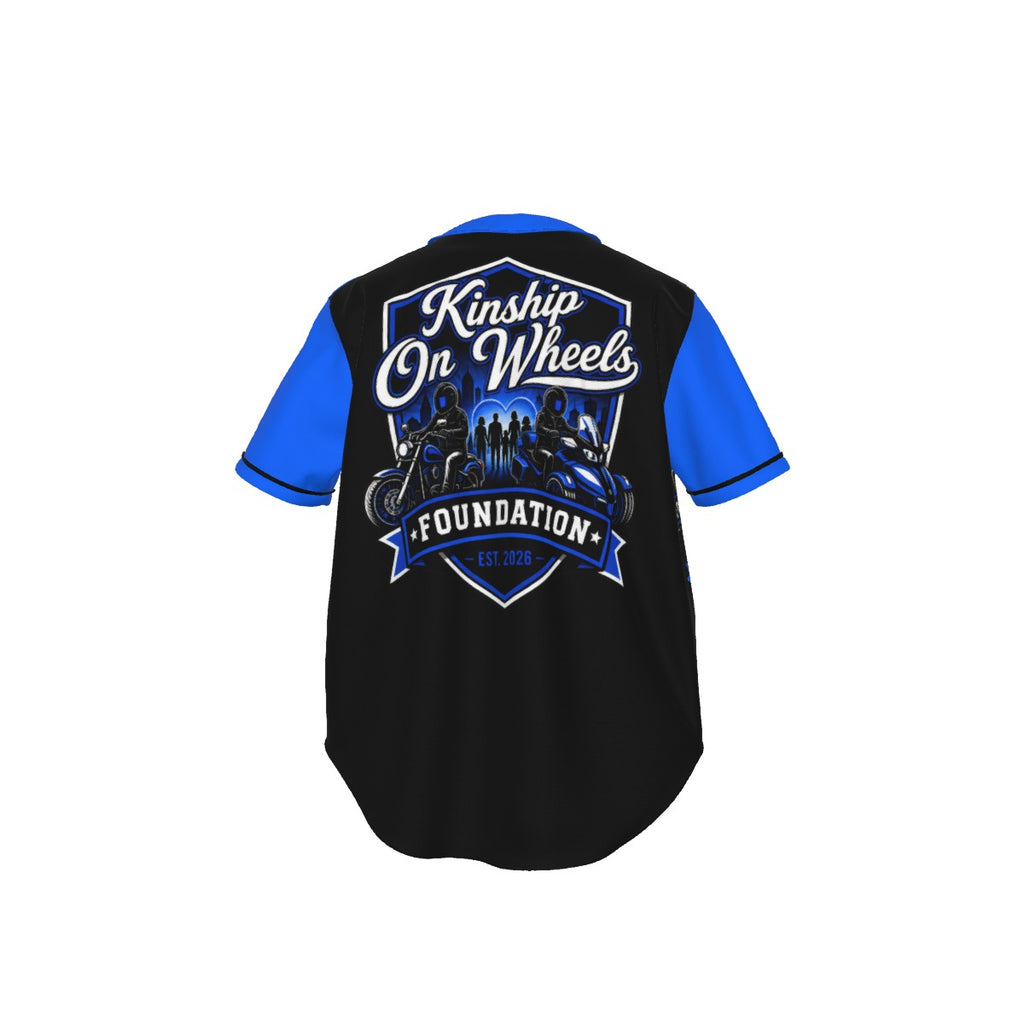 All-Over Print Men's Short Sleeve Baseball Jersey With Pinstripes