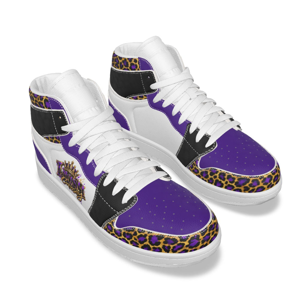 Lavish Curiosity Leopard Leather Tennis