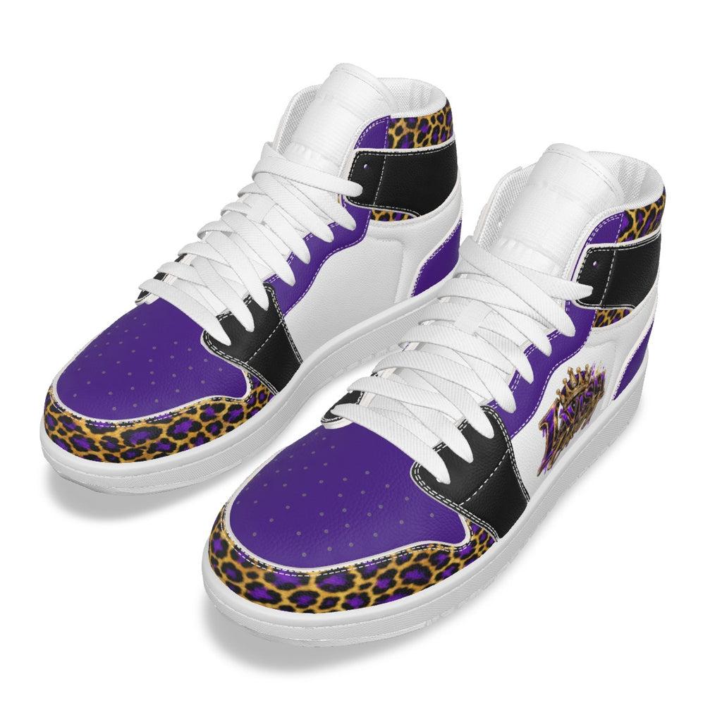 Lavish Curiosity Leopard Leather Tennis