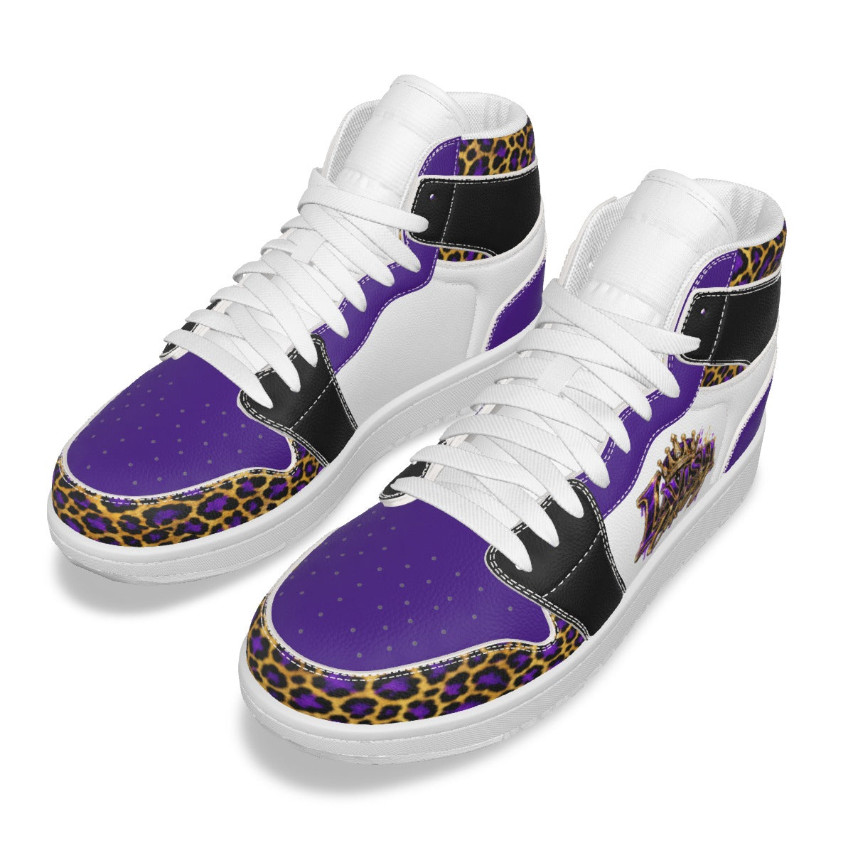 Lavish Curiosity Leopard Leather Tennis