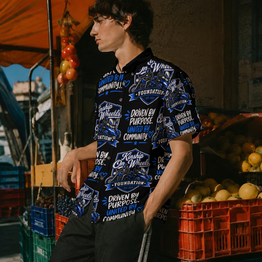 All-Over Print Men's Breathable Cotton Shirt|125GSM
