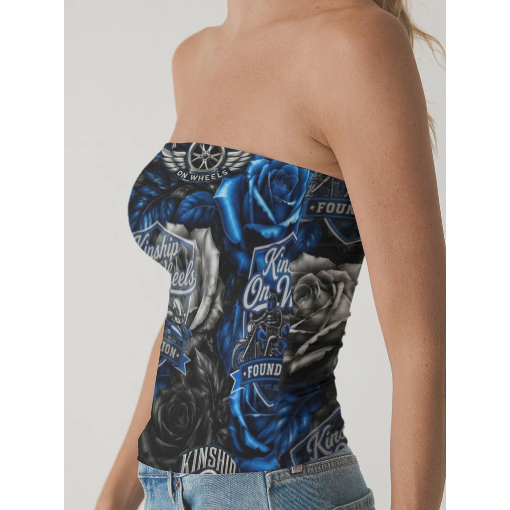 Kinship Pattern Strapless Top