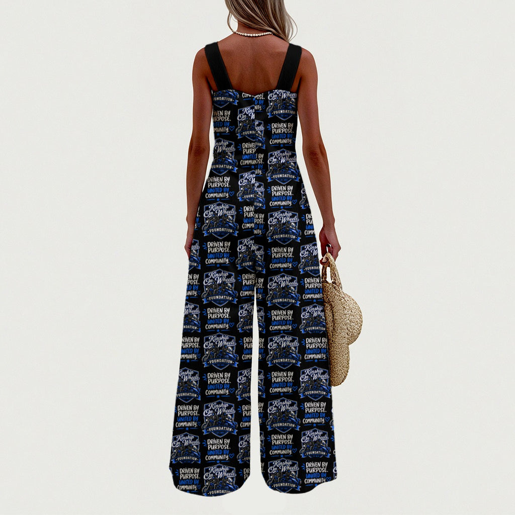 All-Over Print Women's Wide-Leg Jumpsuit