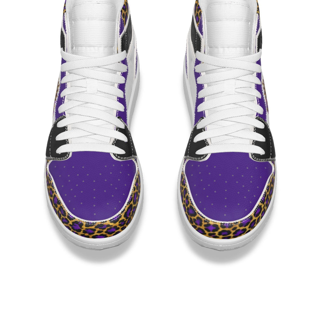 Lavish Curiosity Leopard Leather Tennis