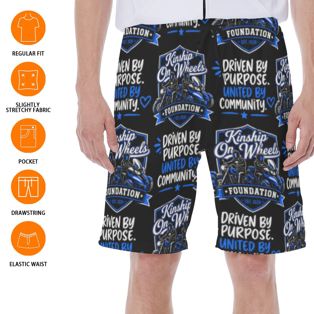All-Over Print Men‘s Beach Shorts With Lining