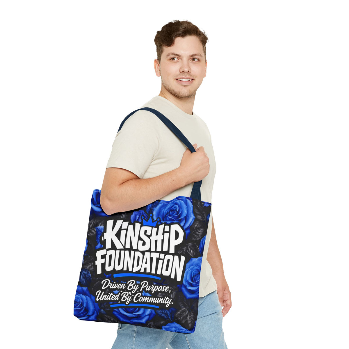 Kinship Foundation Tote Bag — Blue Rose Community Charity Tote
