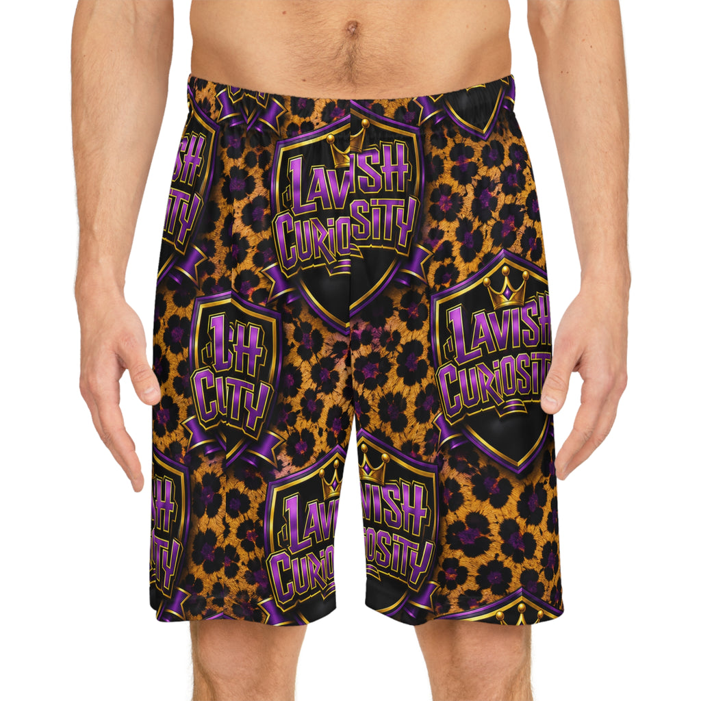 Lavish curiosity Basketball Shorts - AOP Red Sporty Style