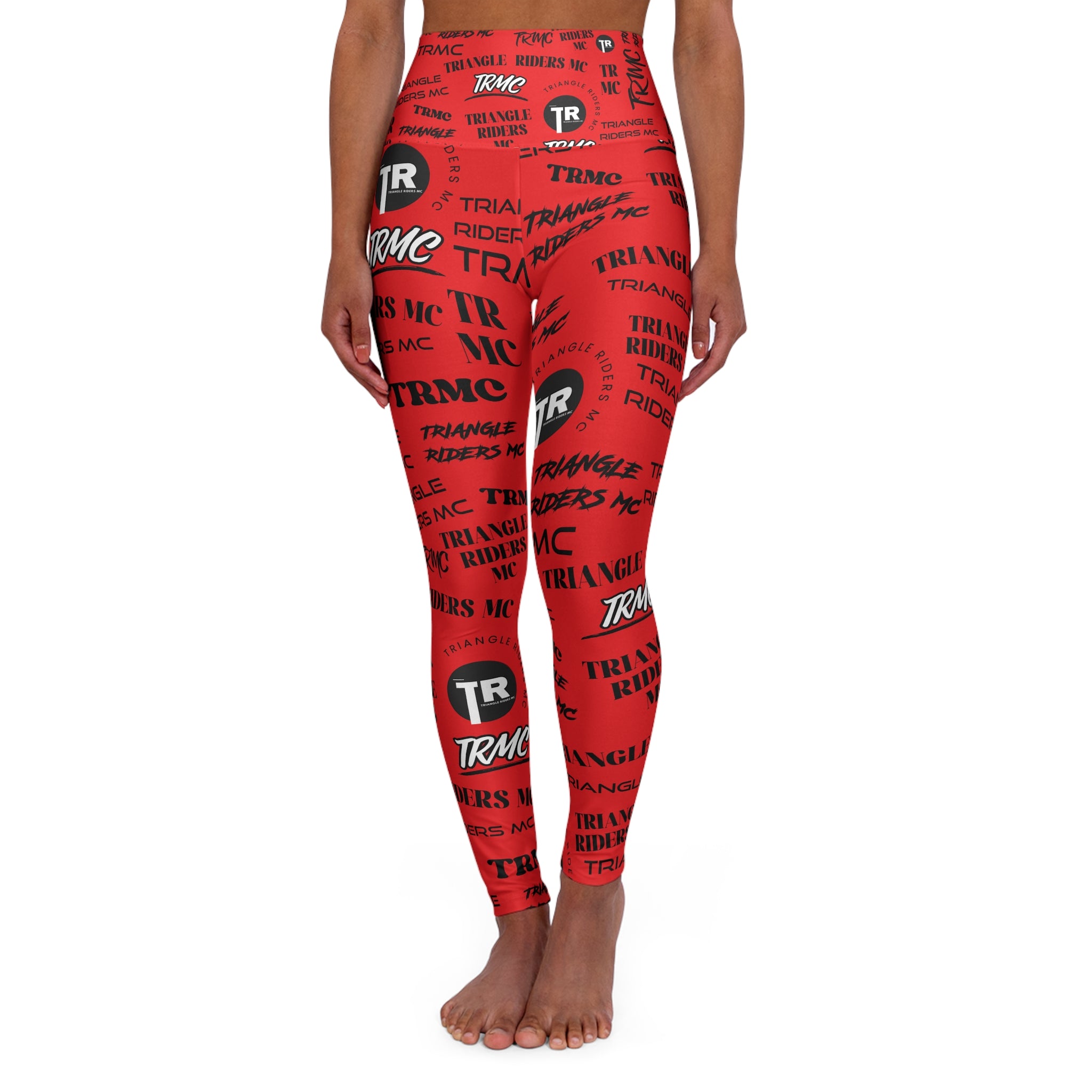 High Waisted Yoga Leggings with Bold Design, Fitness Apparel, Yoga Pants, Activewear, Gift for Yogis, Gym Wear