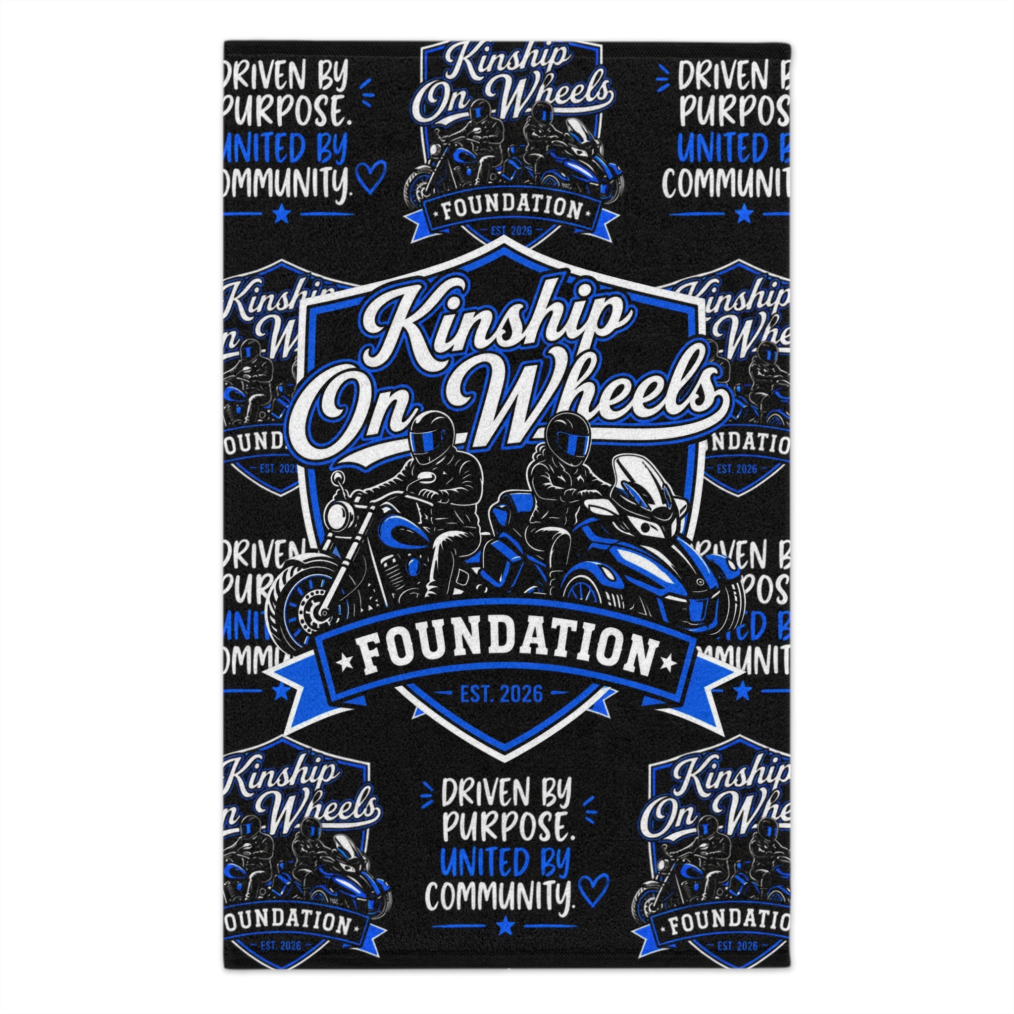 Kinship On Wheels Rally Towel – 11x18 Fan Towel