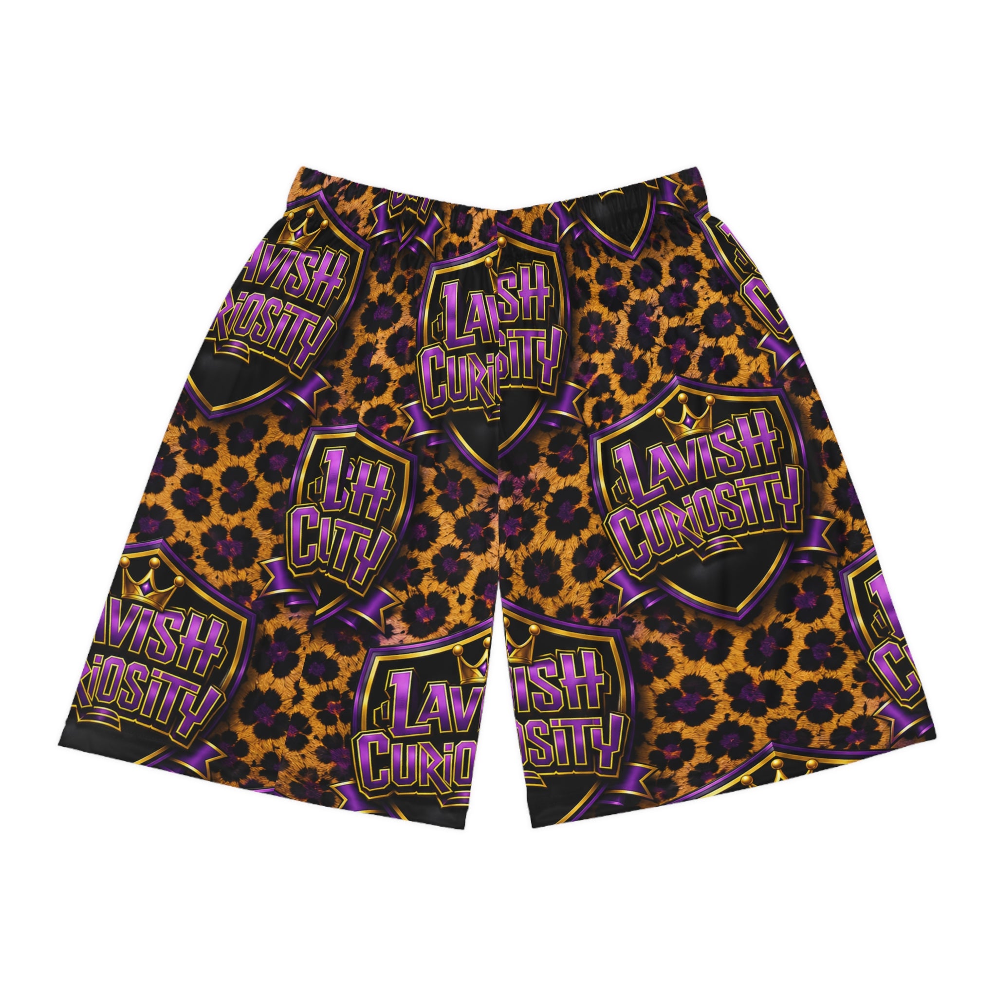 Lavish curiosity Basketball Shorts - AOP Red Sporty Style