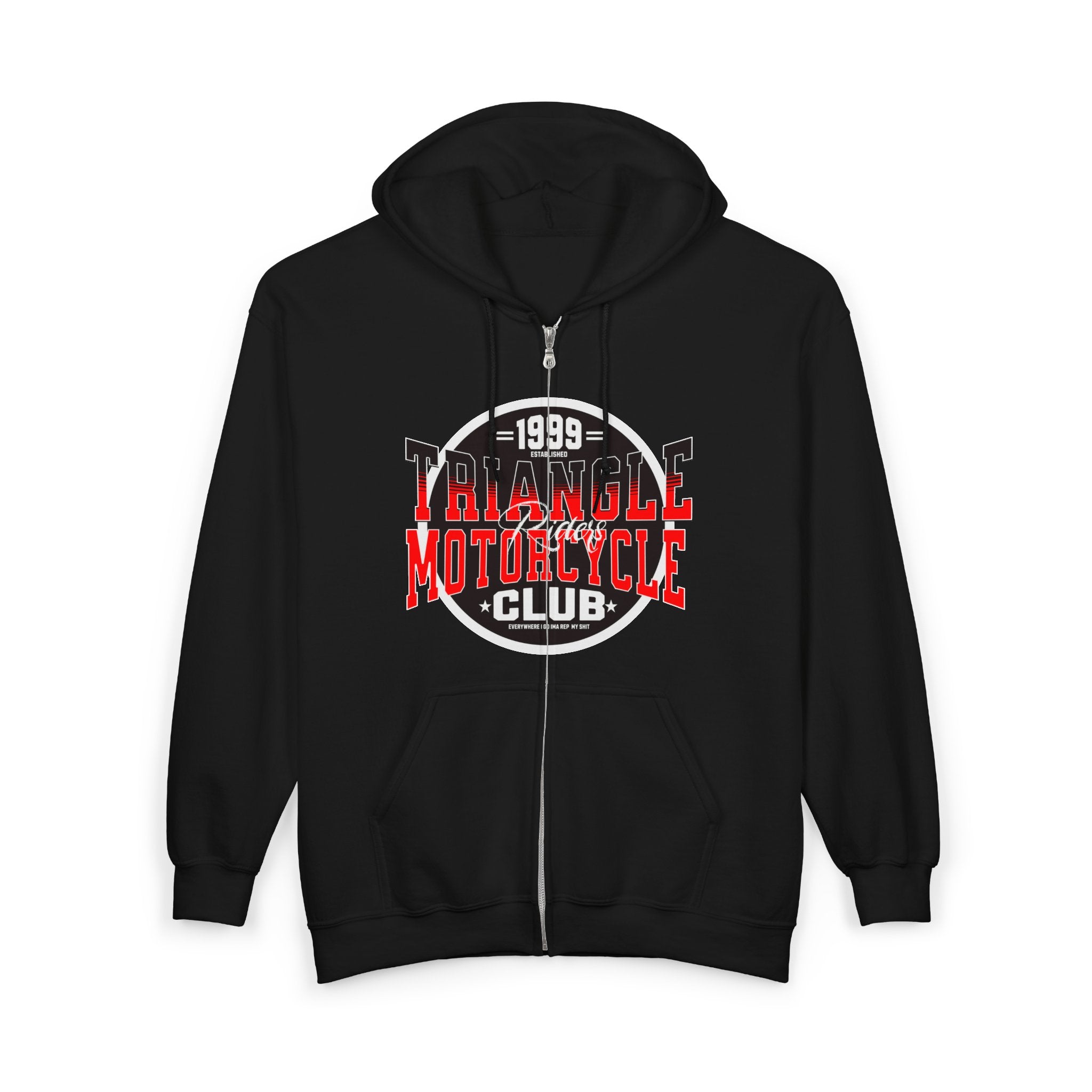 Motorcycle Club Hoodie, Unisex Zip Sweatshirt for Bikers, Vintage Motorcycle Apparel, Great for Rides, Gifts for Bike Enthusiasts