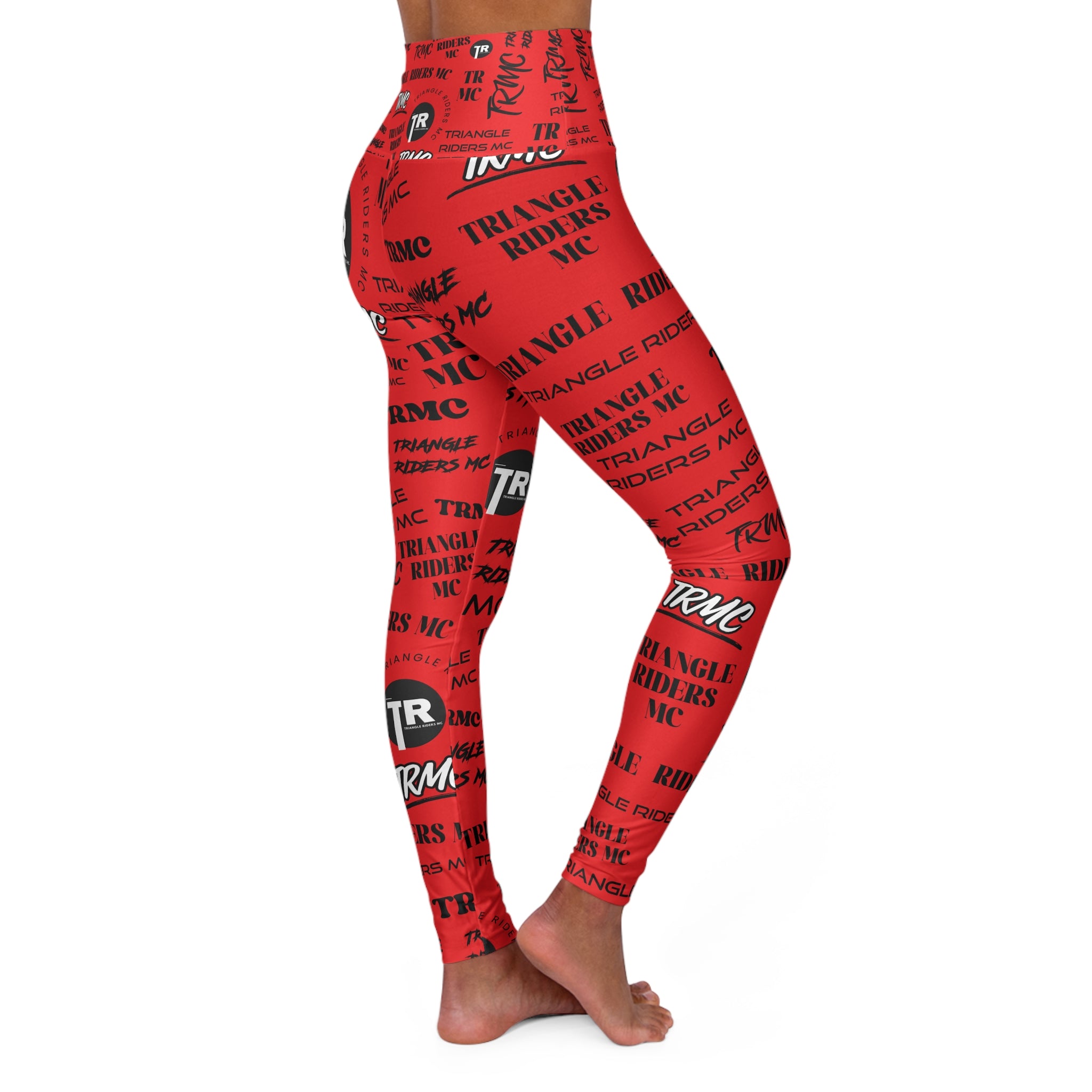 High Waisted Yoga Leggings with Bold Design, Fitness Apparel, Yoga Pants, Activewear, Gift for Yogis, Gym Wear