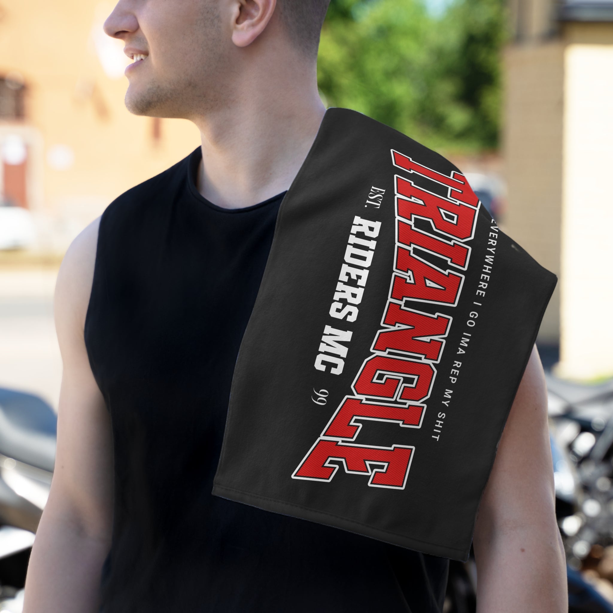 Custom Rally Towel, Motorcycle Club Towel, Biker Gift, Sports Towel, Gym Towel, Event Souvenir