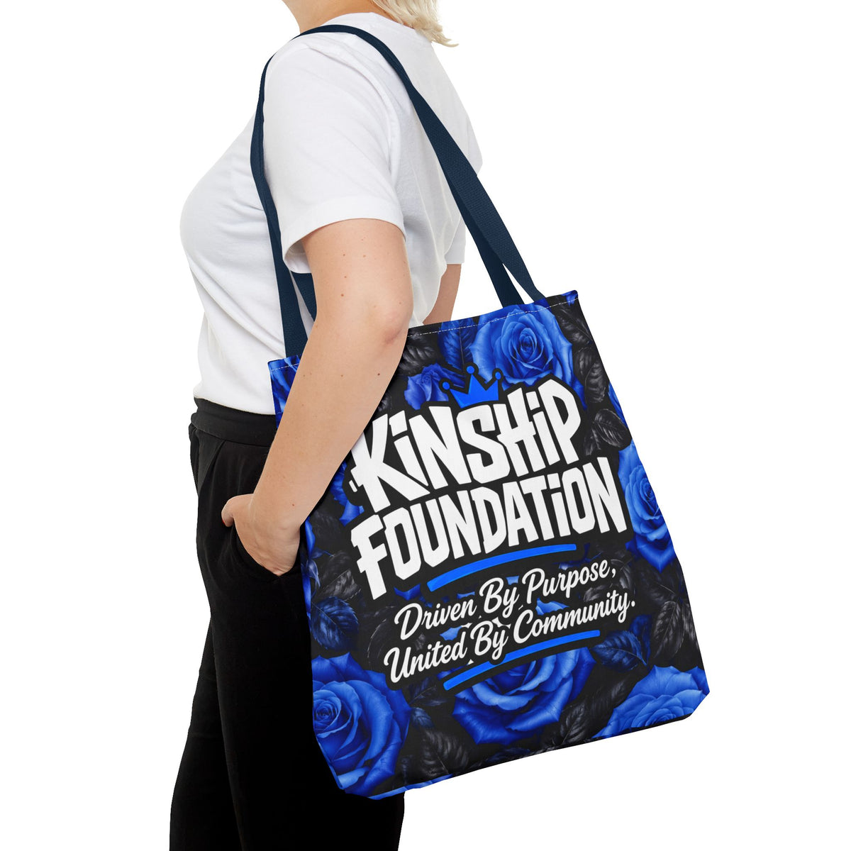Kinship Foundation Tote Bag — Blue Rose Community Charity Tote
