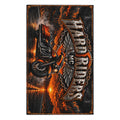 Hard Riders MC Motorcycle Rally Towel — 11x18 Orange Sunset Bike Design