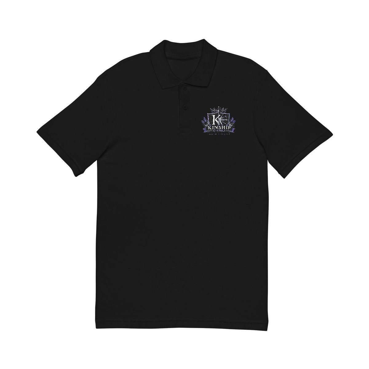 Kinship Embroidered Floral Crest Polo