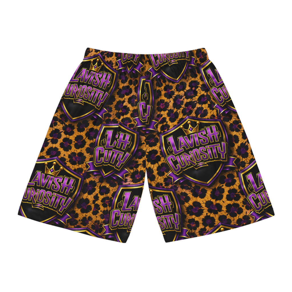 Lavish curiosity Basketball Shorts - AOP Red Sporty Style