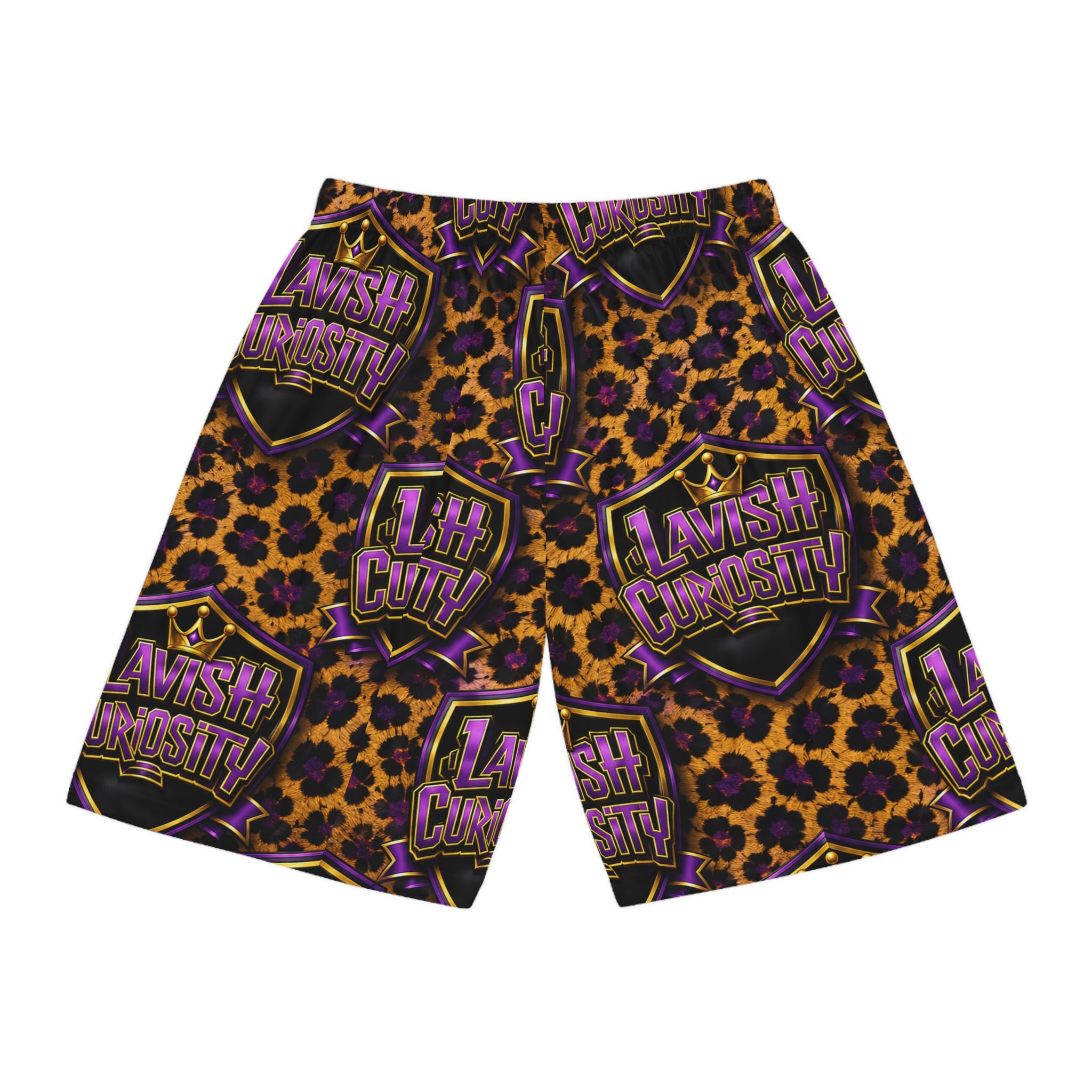 Lavish curiosity Basketball Shorts - AOP Red Sporty Style