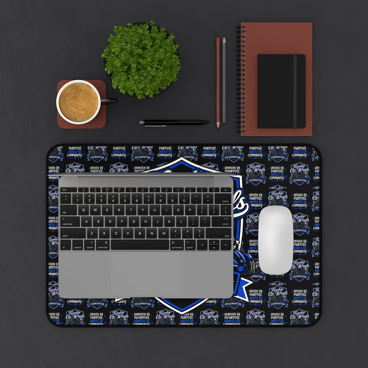 Desk Mat — Kinship On Wheels Foundation Racing Mouse Pad (Est. 2026)