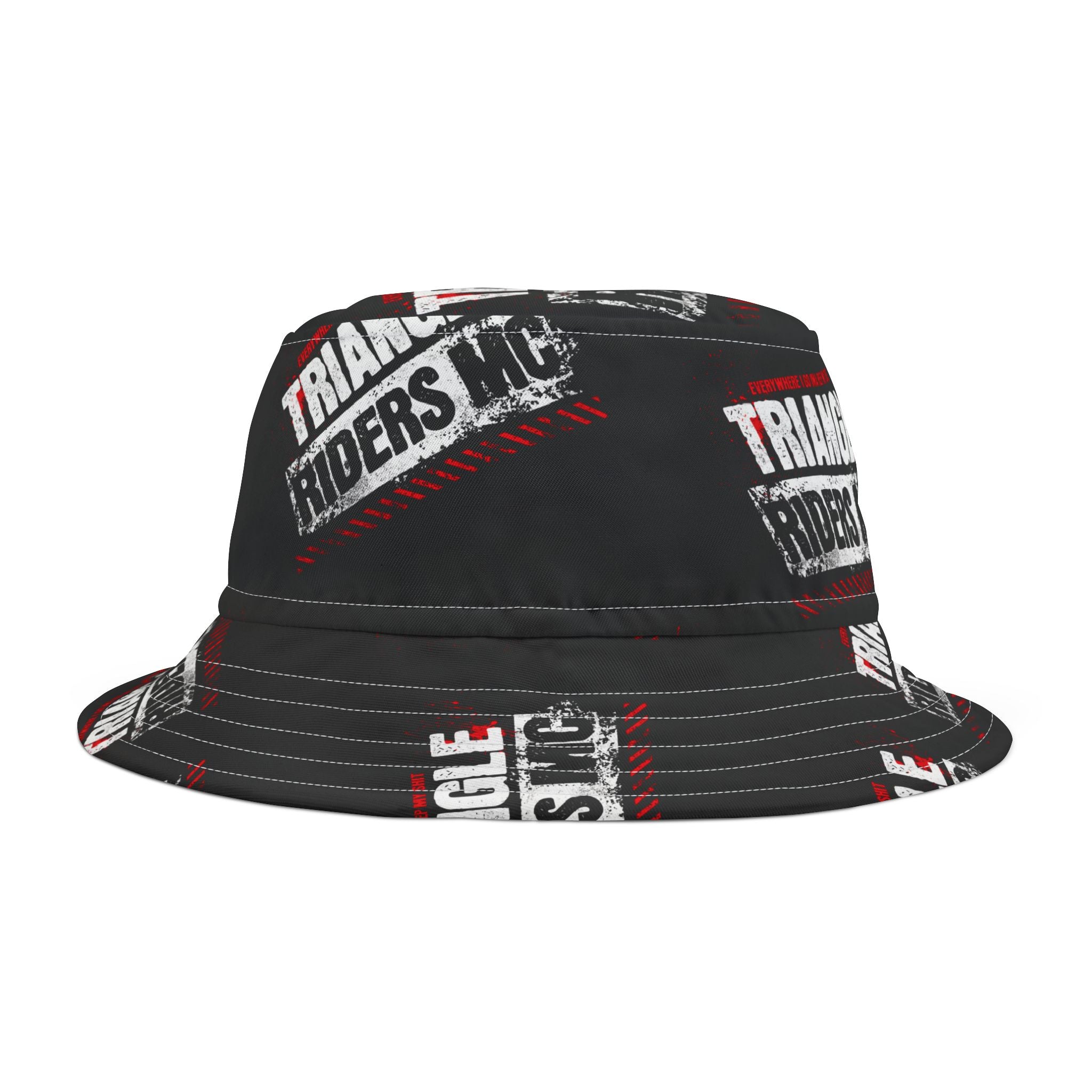 Custom Triangle Riders Bucket Hat, Urban Style Hat, Casual Outdoor Accessory, Unique Gift for Bikers, Festival Wear, Summer Fashion